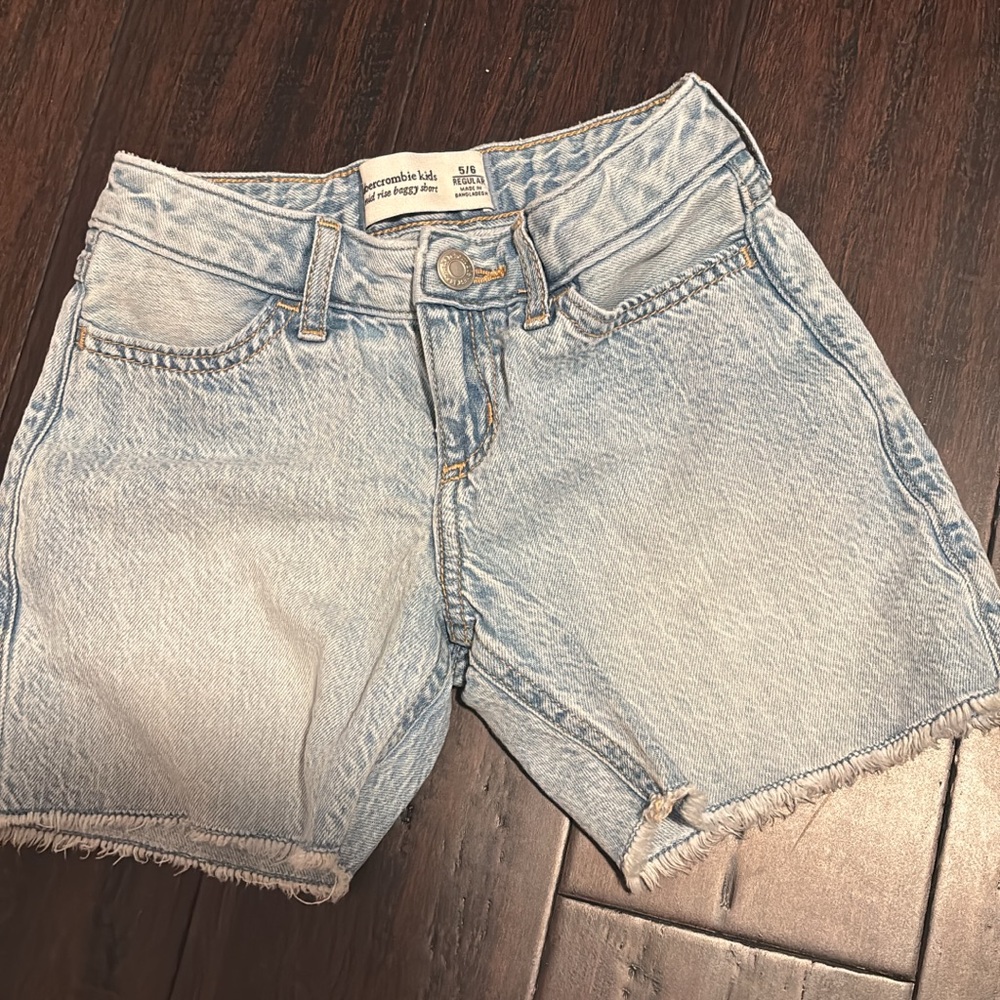 Abercrombie Kids Light Wash Denim Cutoff Shorts
